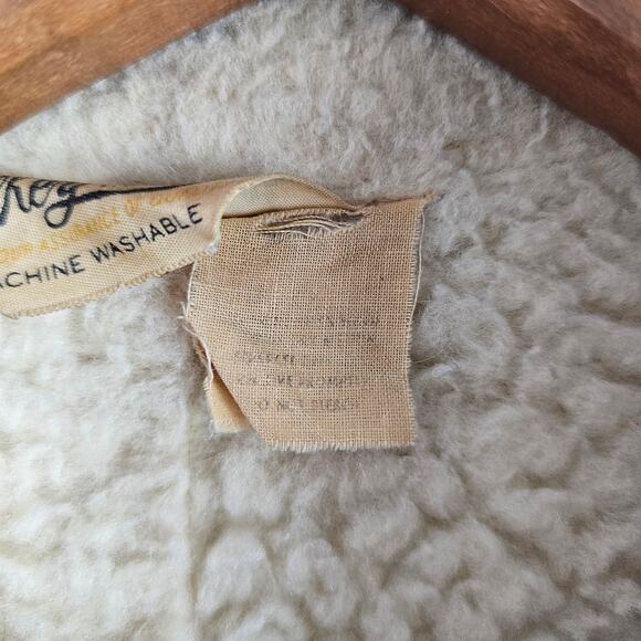 Men's barn jacket VTG Key Imperial thrashed denim faux sheepskin XL - Picture 4 of 10